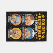 Goldens Tee Golden Retriever Security Funny Fleecedecke (Vorderseite (Horizontal))