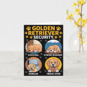 Goldens Tee Golden Retriever Security Funny Karte (Gelbe Blume)