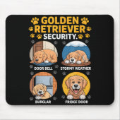 Goldens Tee Golden Retriever Security Funny Mousepad (Vorne)