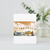 GOLDENTEMPEL MIT DEM SIKH GURUS POSTKARTE (Stehend Vorderseite)