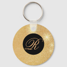 Golderner Glanz personalisiert Schlüsselanhänger