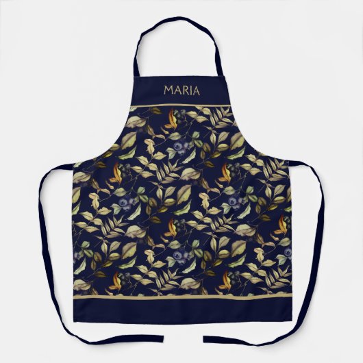 Goldernte Blätter & Berries Custom Schürze (Vorderseite)