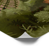 Golders Hill Park London Travel Poster (Ecke)