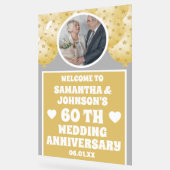 Goldes Foto 60. Hochzeitstag Mattiert Acrylschild (Winkel)