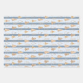 Goldes Set von 3 Aquarellen Geschenkpapier Set (Vorderseite)