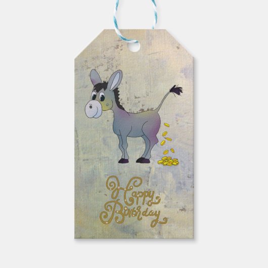 Goldesel Geschenkanhänger (Vorderseite)