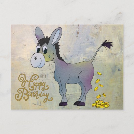 Goldesel Postkarte (Vorderseite)