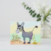 Goldesel Postkarte (Stehend Vorderseite)