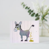 Goldesel Postkarte (Stehend Vorderseite)