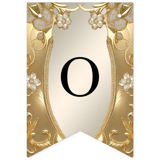 Goldfahne für Verzierte Blumenjagd Wimpelkette (Zweite Fahne)