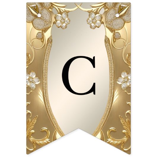 Goldfahne für Verzierte Blumenjagd Wimpelkette (Erste Fahne)