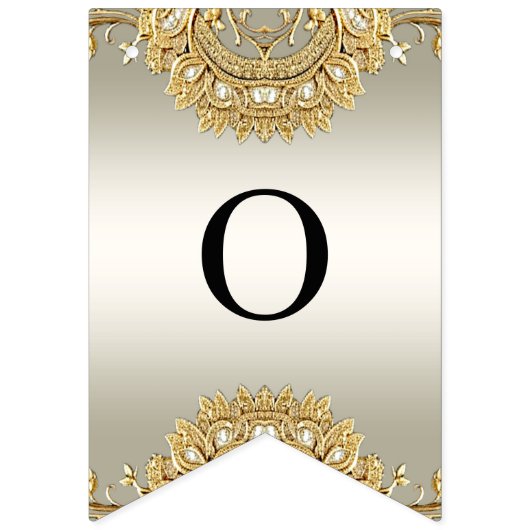 Goldfahne für Verzierte Jagd Wimpelkette (Zweite Fahne)