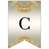 Goldfahne für Verzierte Jagd Wimpelkette (Erste Fahne)