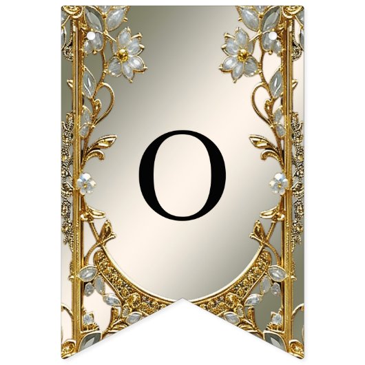 Goldfahne Verziert Wimpelkette (Zweite Fahne)