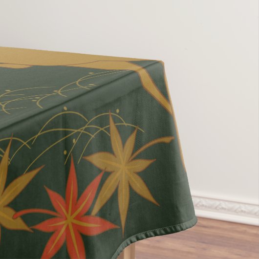 Goldfall Moon Rustikaler Wald Natur Deer Tischdecke (Beispiel)