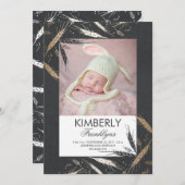 Goldfall Neugeborenes Foto Geburtserklärung Ankündigung (Vorne/Hinten)