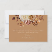 Goldfall Terracotta Wasserfarbene Hochzeit Dankeskarte (Rückseite)