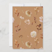 Goldfall Terracotta Wasserfarbene Hochzeit Einladung (Rückseite)