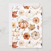 Goldfalle Fall in Liebe Creme Pumpkin Brautparty Einladung (Rückseite)