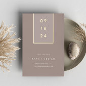 Goldfallen | Moderne Minimal Foil Save the Date Ca Folieneinladung