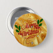 Goldfarbe, Frohe Weihnachten, Button (Vorne & Hinten)