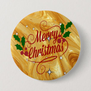 Goldfarbe, Frohe Weihnachten, Button
