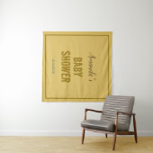 Goldfarbe Moderne Minimalistische Babydusche Wandteppich (Beispiel (Horizontal))