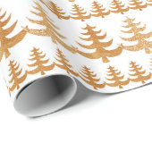 Goldfarbe Moderner Weihnachtsbaum Wasserfarbe Geschenkpapier (Rolleneckpunkt)