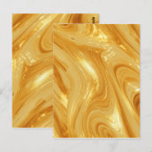 Goldfarben, goldschimmernd, postkarte (Vorne/Hinten)