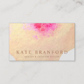 Goldfarben Große Blumenmotive Visitenkarte (Vorderseite)