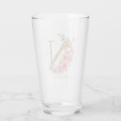 Goldfarben-Monogramm-Buchstaben N Glas (Rückseite)