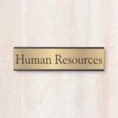 Goldfarben-Personalstatuszeichen Türschild (Vorderseite )