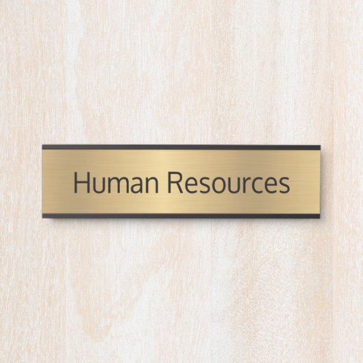 Goldfarben-Personalstatuszeichen Türschild (Vorderseite )