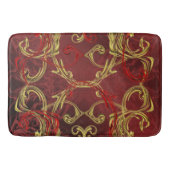 goldfarben, rot und schwarz glänzend gefärbt badematte (Vorderseite)