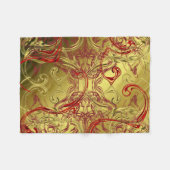 goldfarben, rot und schwarz glänzend gefärbt fleecedecke (Vorderseite (Horizontal))