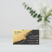 Goldfarben-Spritzen Visitenkarte (Stehend Vorderseite)