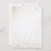 Goldfarben-Spritzer-Brautparty Einladung (Rückseite)