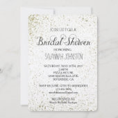 Goldfarben-Spritzer-Brautparty Einladung (Vorderseite)