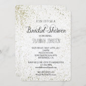 Goldfarben-Spritzer-Brautparty Einladung (Vorne/Hinten)