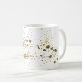 Goldfarben-Spritzer-Kaffee-Tasse Kaffeetasse (VorderseiteRechts)