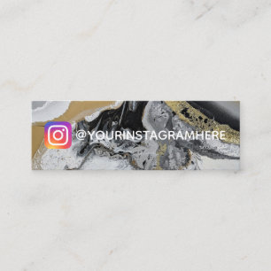 Goldfarben-Spritzer-Sozialmedien Instagram Mini Visitenkarte