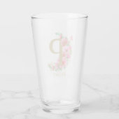 Goldfarben und Blumenmonogramm P Glas (Rückseite)