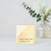 Goldfarbenblock Moderner Stil Quadratische Visitenkarte (Stehend Vorderseite)