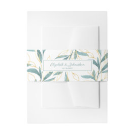 Goldfarbenblütenhochzeit Einladungsbanderole