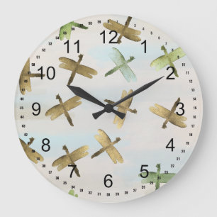 Goldfarbendrachenfliegen Große Wanduhr
