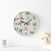 Goldfarbendrachenfliegen Große Wanduhr (Zuhause)