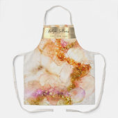 Goldfarbene Aquarell Imitate Folie Schürze (Vorderseite)