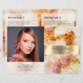 goldfarbene Aquarellfolie Imitat (Vorne/Hinten)