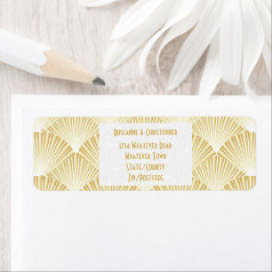 Goldfarbene Art Deco Design Hochzeit