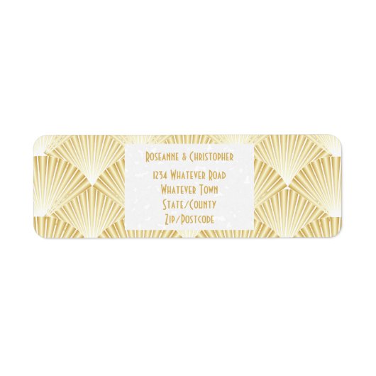 Goldfarbene Art Deco Design Hochzeit (Vorne)